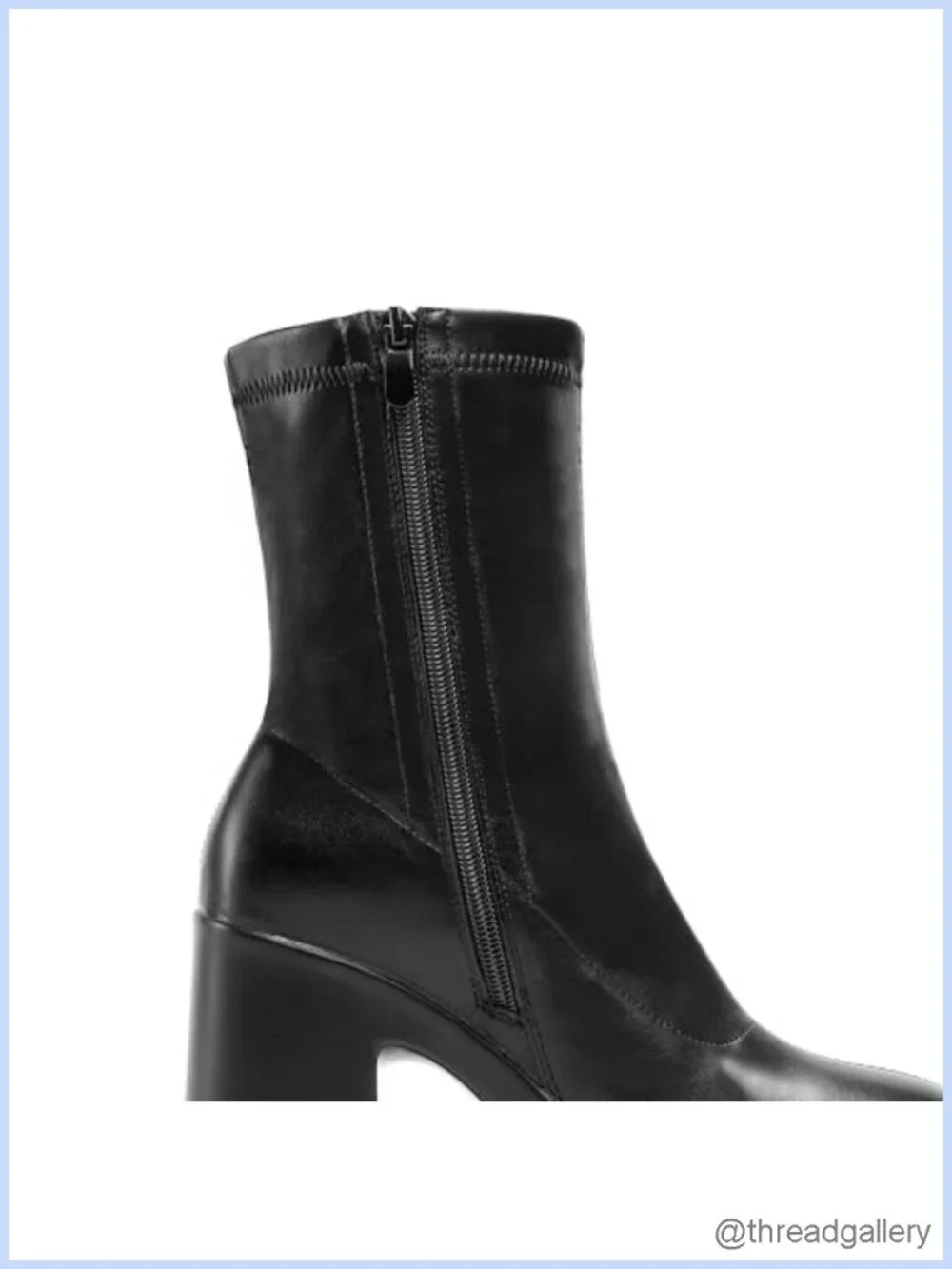 Chunky Platform Gogo Ankle Boots High Block Heel Square Toe Booties